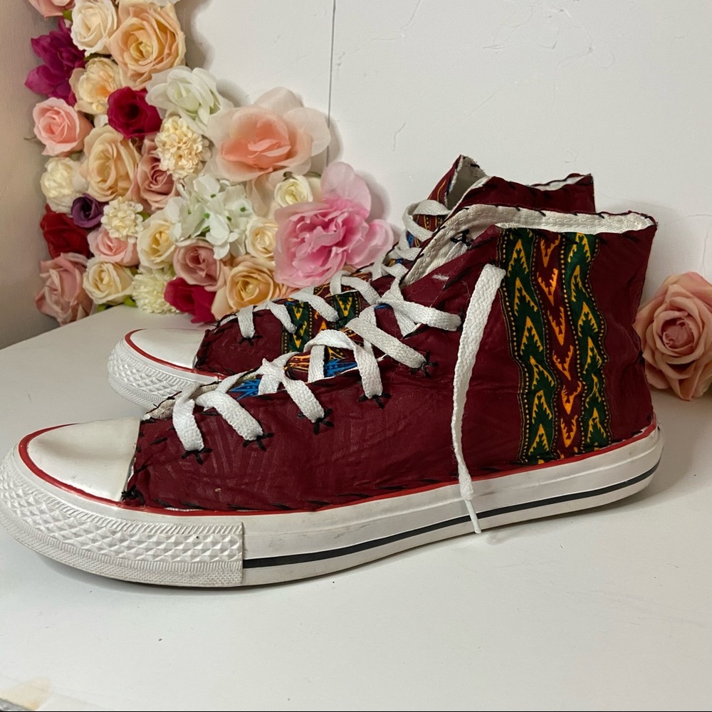 Custom African Print High Top Converse Sneakers